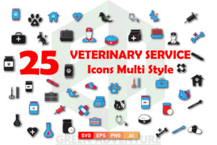 25 Veterinary Service Icons