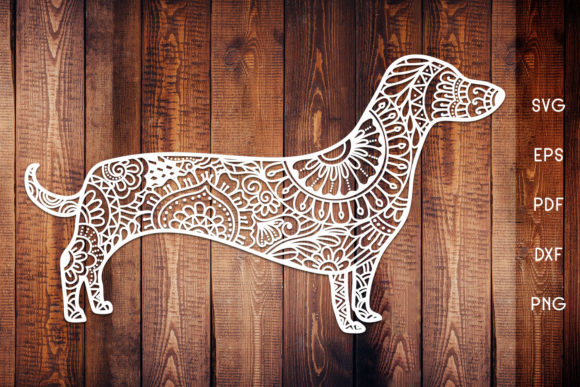 Dachshund Dog Zentangle Mandala