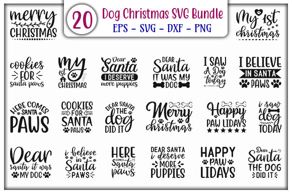 Dog Christmas SVG Design Bundle
